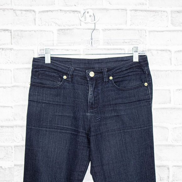 Ksubi Women's Spray on Skinny Jeans ankle zip crop in Blue after party Size 26 - Picture 6 of 12